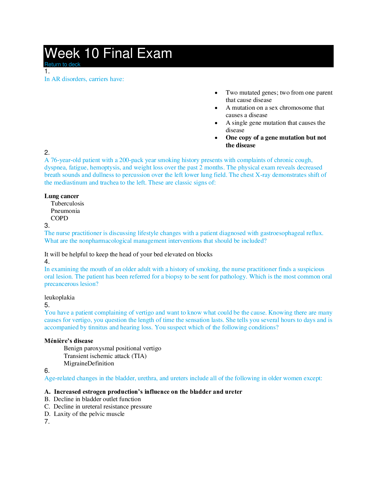 Preview image for NSG 6420 Final Exam Week 10 (Questions and Answers)